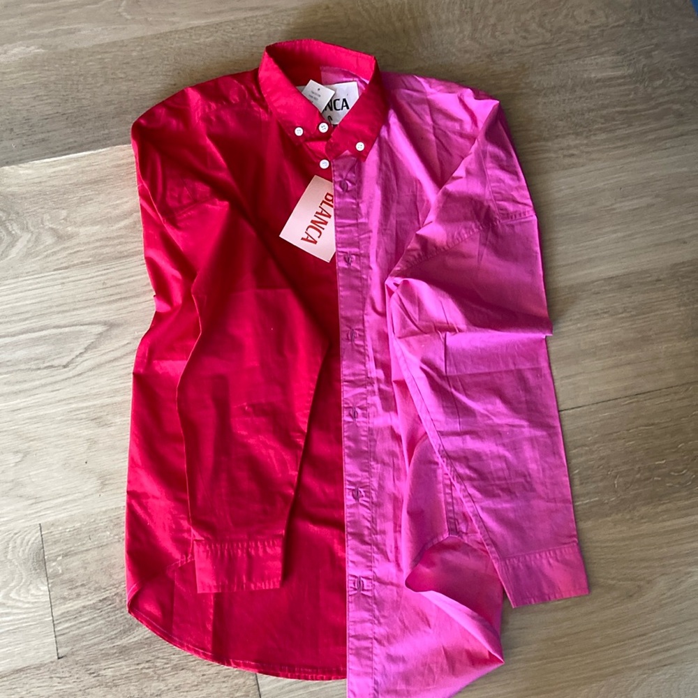 Blanca two tone button down shirt size Xs/S.brand new